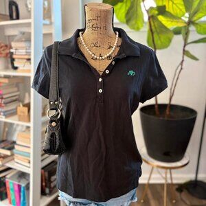 Black Y2K Aeropostale Polo Shirt – Women’s Streetwear